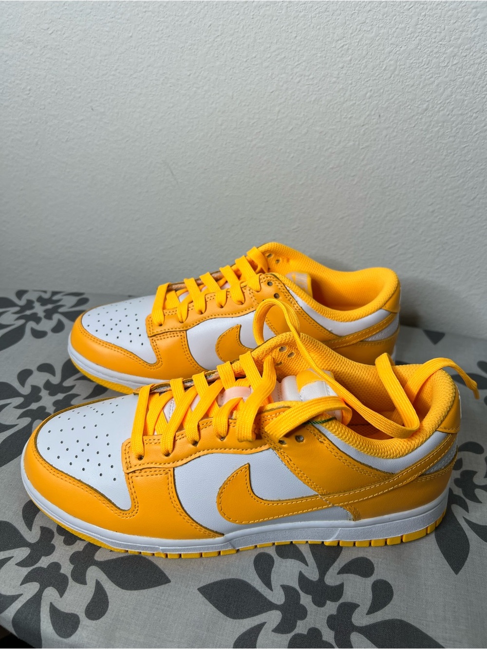 Nike Women Orange and White Low-Top Sneakers